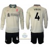 Maglia da Calcio a Maniche Lunghe Liverpool Virgil van Dijk 4 Trasferta 2021-22 per Bambino